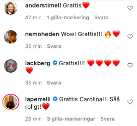Läckberg och Perrelli gratulerar