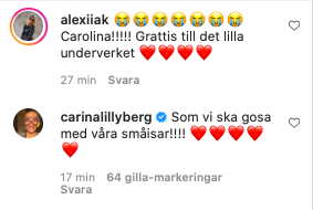 Carina Berg gratulerar