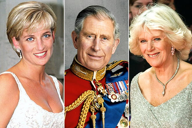 Bild på Prinsessan Diana, Prins Charles och Camilla