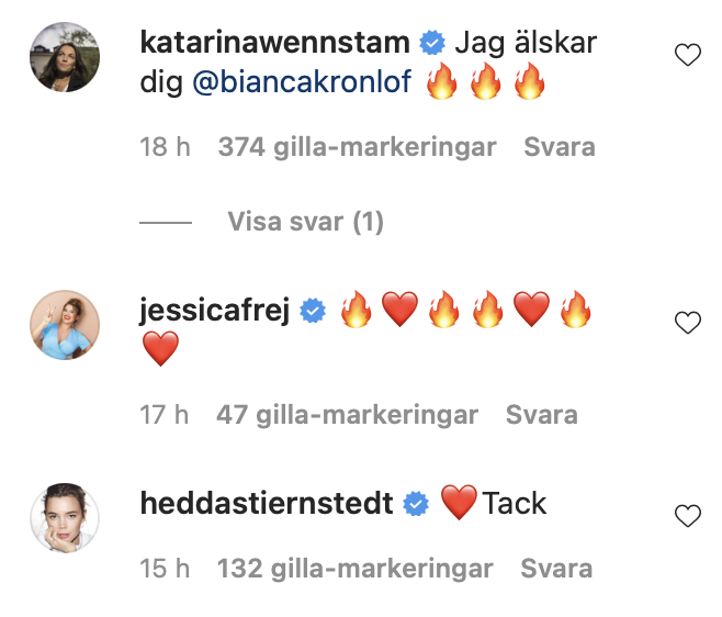 Katarina Wennstam., Jessica Frej, Hedda Stiernstedt
