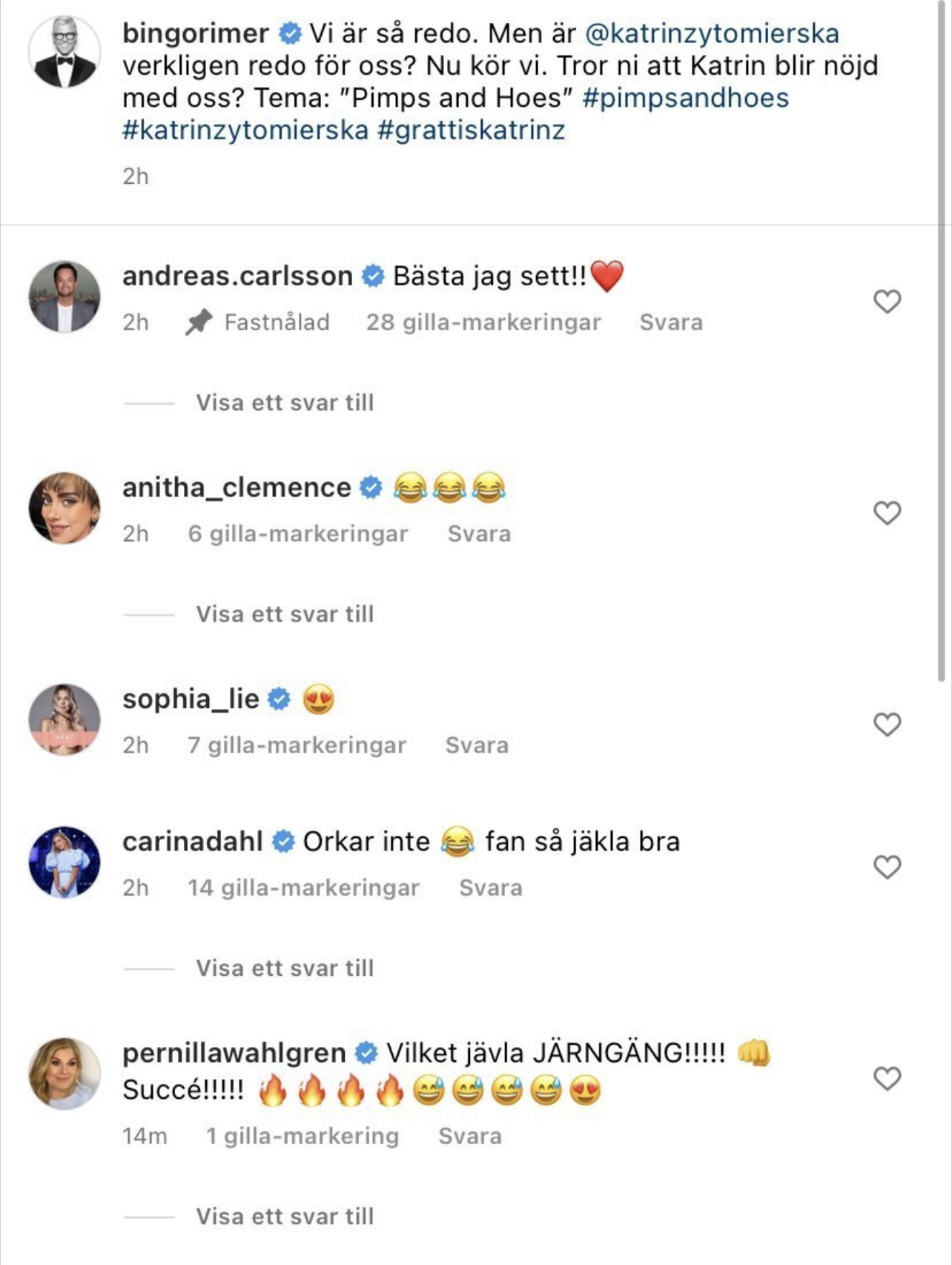 Katrin Zytomierskas pimp Hoes fest UPPDATERAD Bloggbevakning