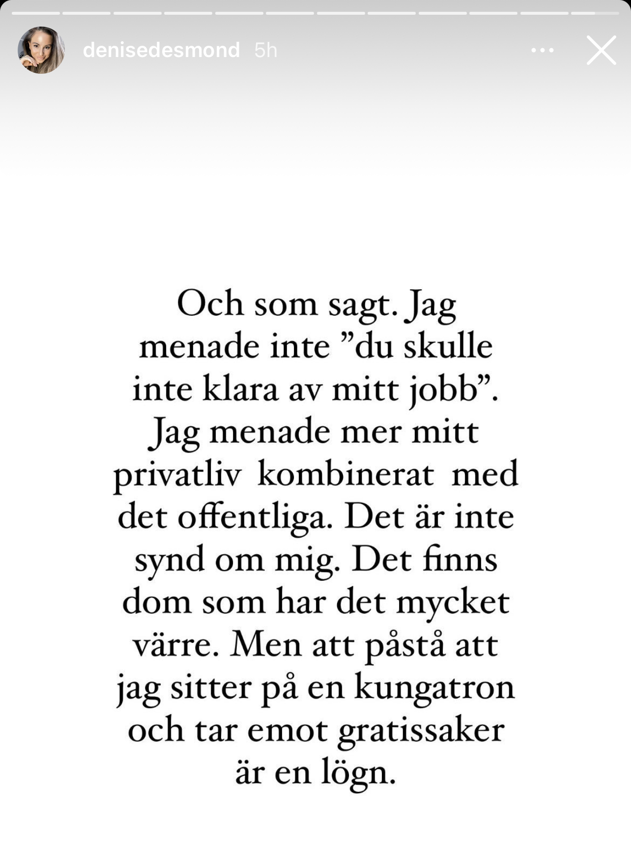 Denise Desmond Om Sitt Gratisliv Som Influencer Bloggbevakning