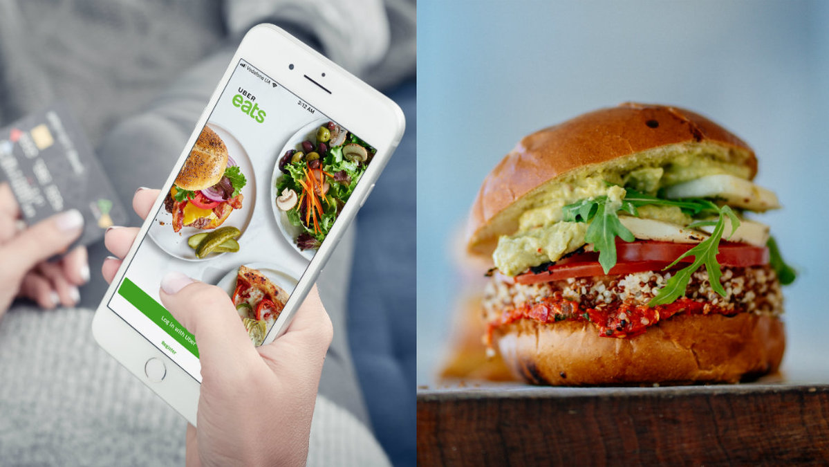 Uber Eats, Hamburgare.