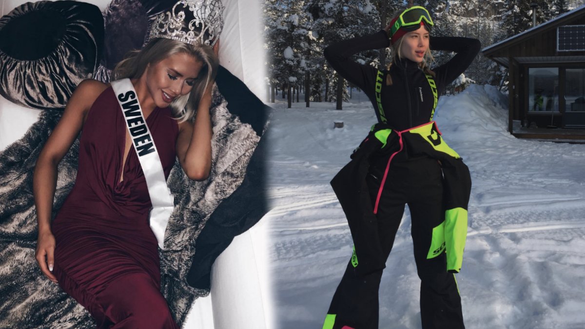 Ida Ovmar med Fröken Sverigekrona, Ida Ovmar i snö