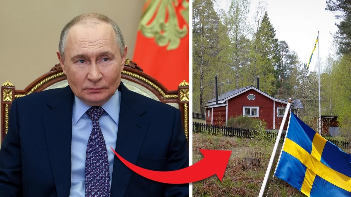 Vladimir Putin och en stuga.