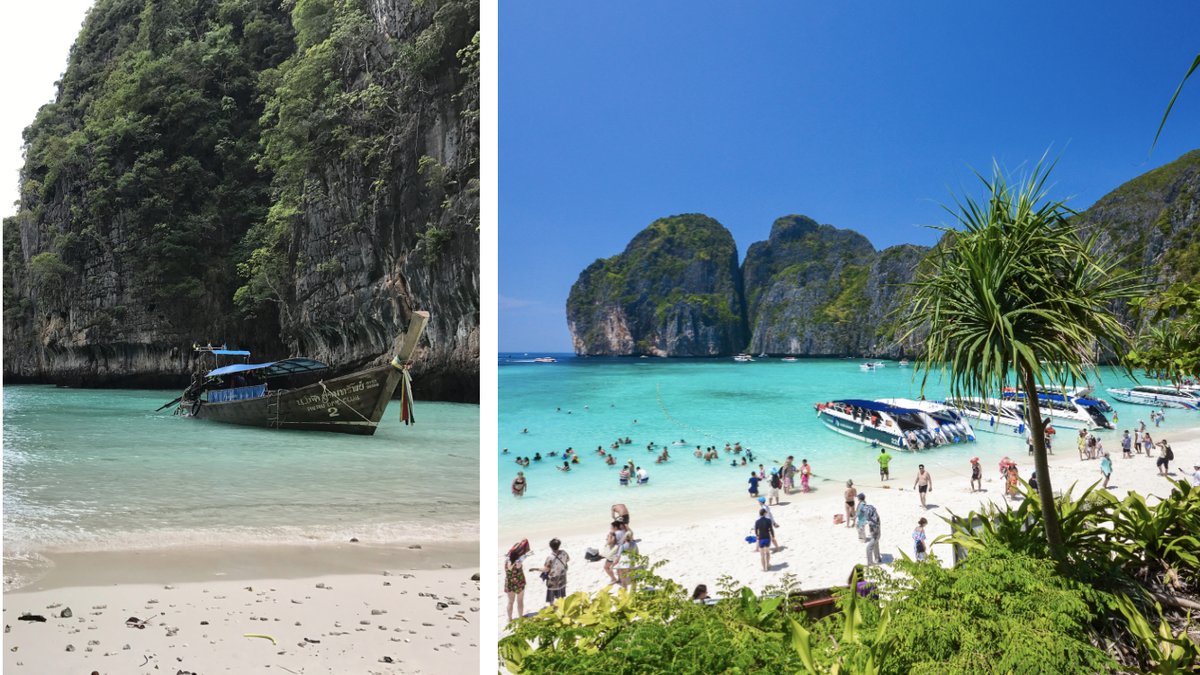 Filmen The Beach spelades in på Maya Bay.