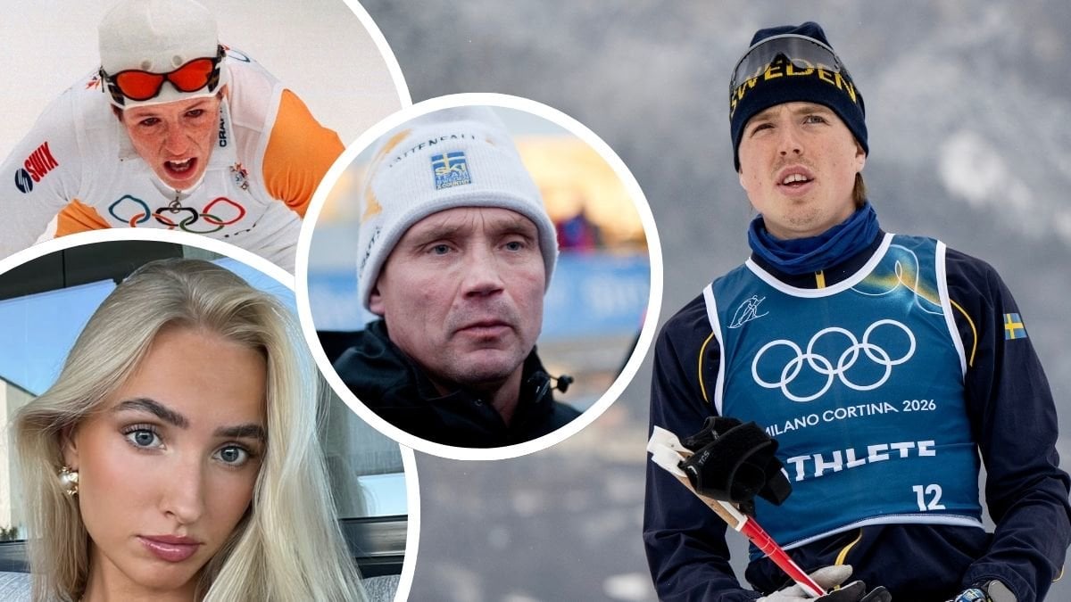 William Poromaas flickvän Cecilie Wasler Fone, William Poromaas mamma Anette Poromaa och hans pappa Larry Poromaa samt William Poromaa själv