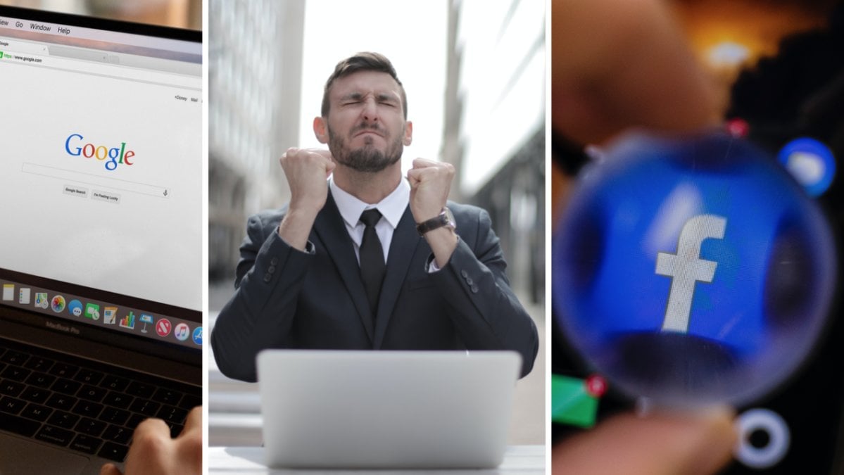 Genrebilder på Facebook och Google.