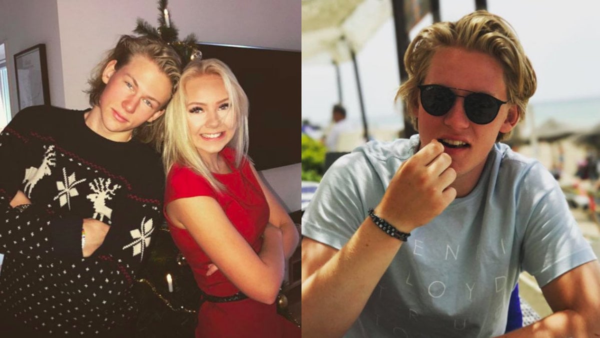Det var under julhelgen som Linn Ahlborgs bror William gick ut på galej. När han kom hem fångades han på film av familjens övervakningskameror.