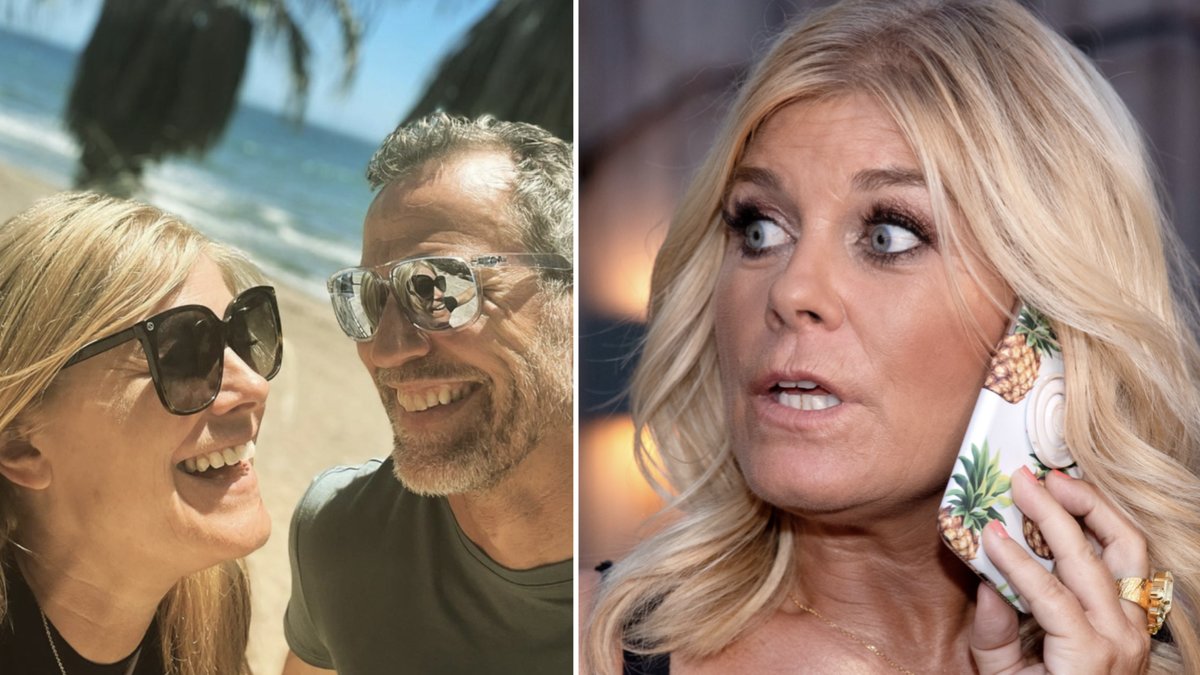 Pernilla Wahlgren på semester med pojkvännen Christian Bauer