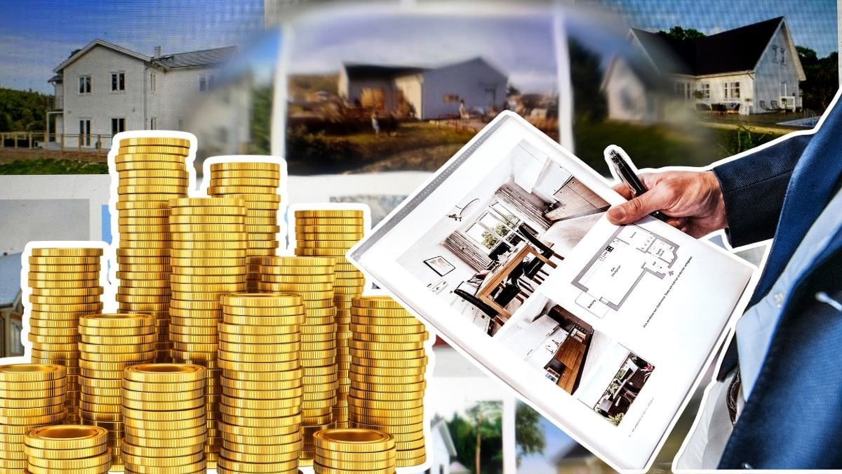 Prospekt, bostäder och mynthög.