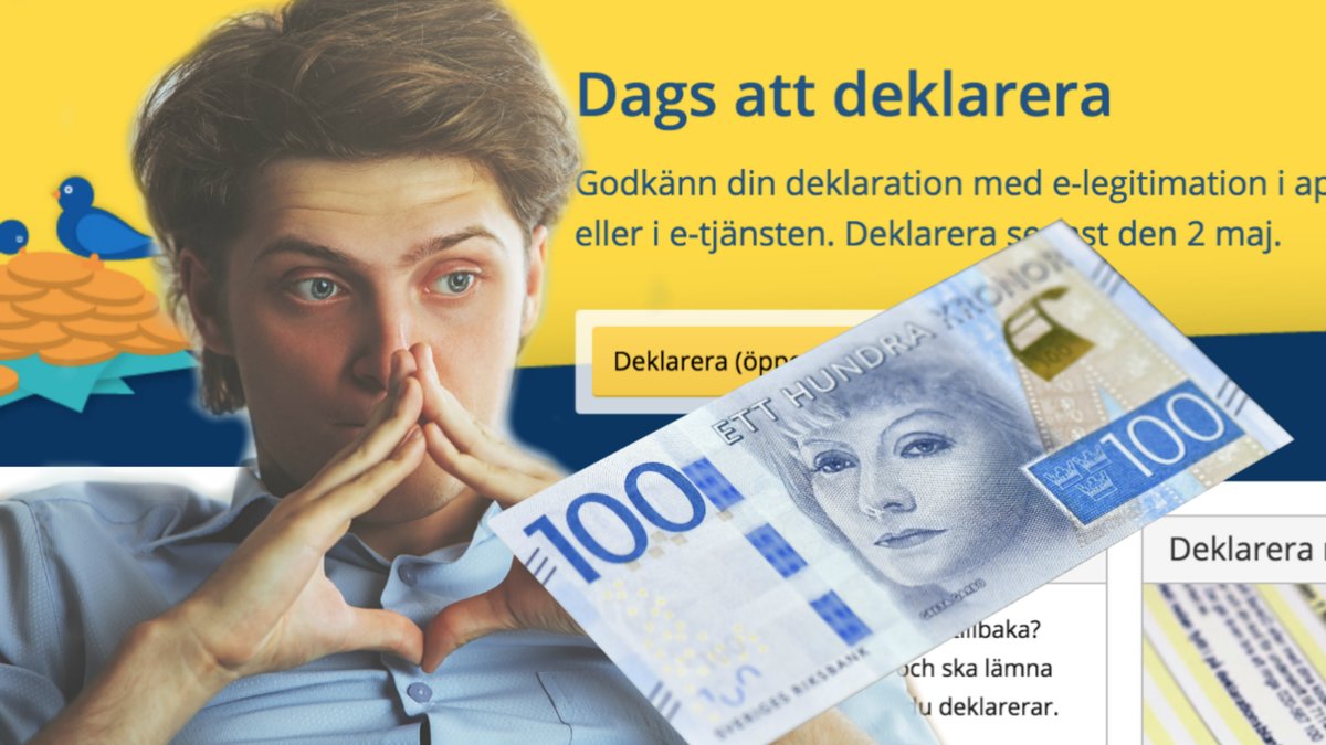 Bekymrad man/100 kronor/Skatteverkets hemsida