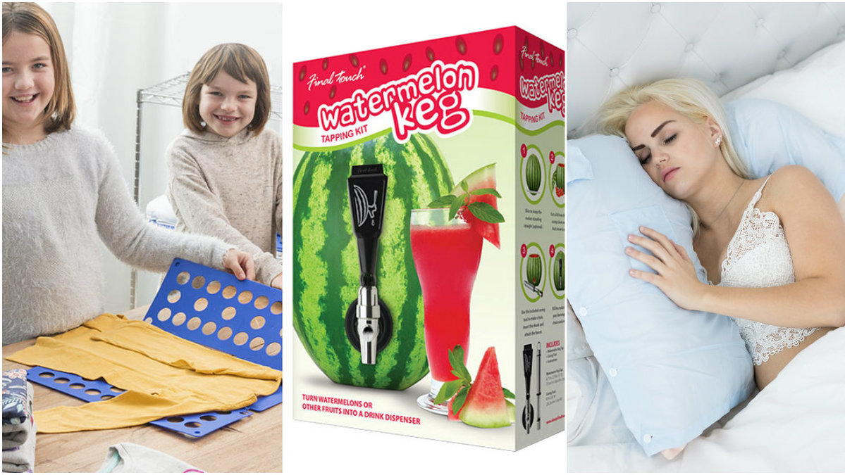 Klädvikare, kran till vattenmelon, pojkvänskudde.