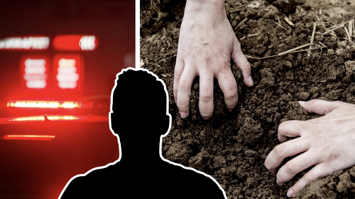 Mannen ska ha lyckats ta sig ur kistan genom ett glasparti.