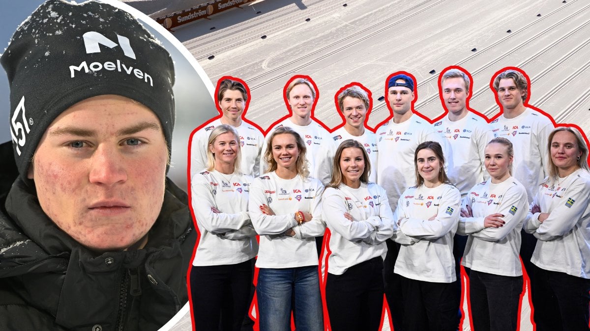 Det svenska skidlandslaget.