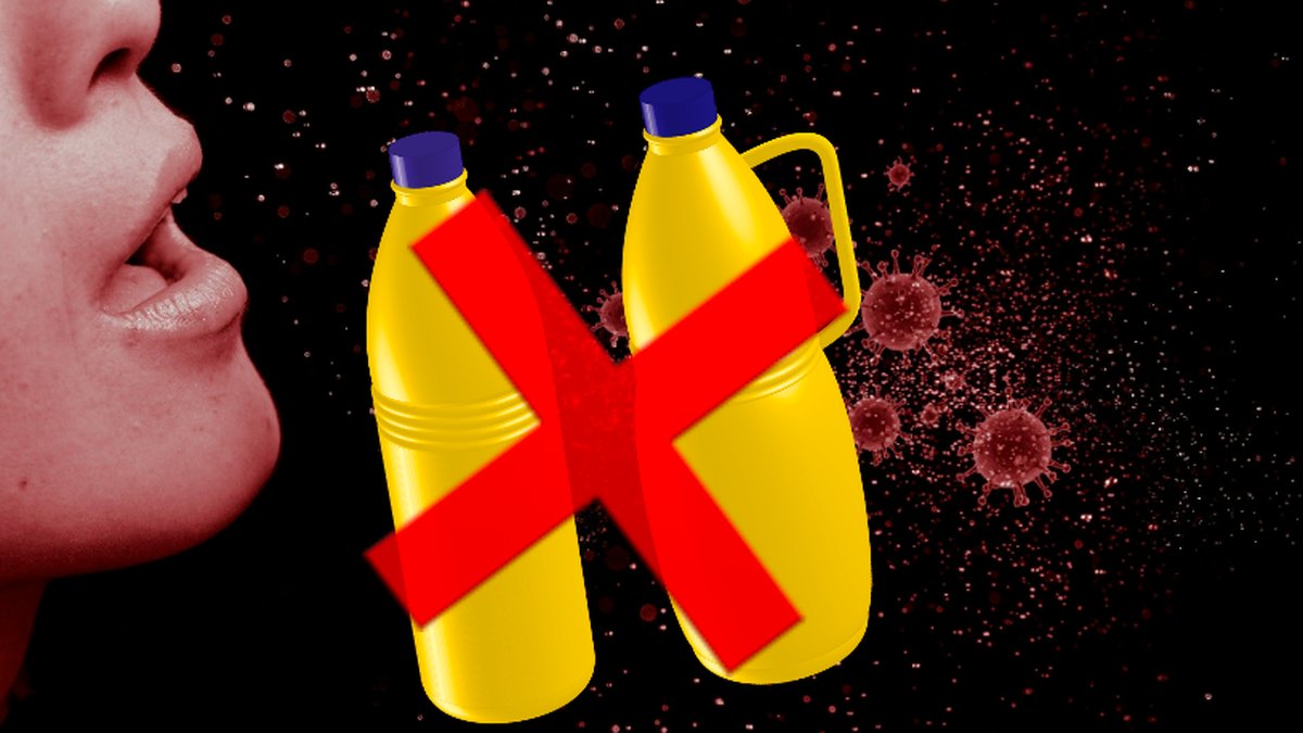 Människor i USA köper blekmedel mot corona.