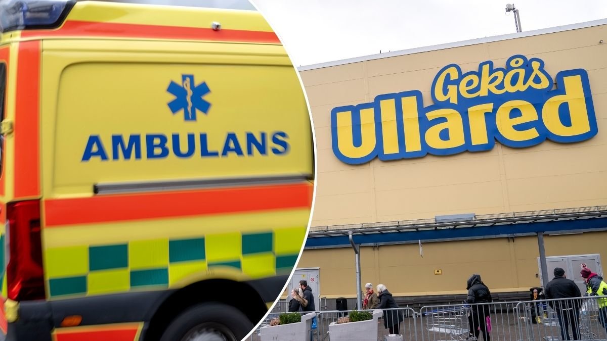 Bilder på Gekås och en ambulans.