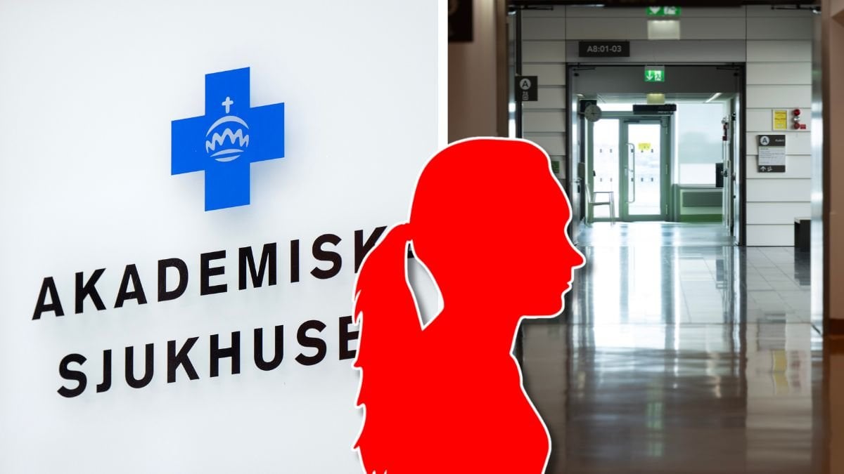 Akademiska sjukhuset och en sjukhuskorridor.