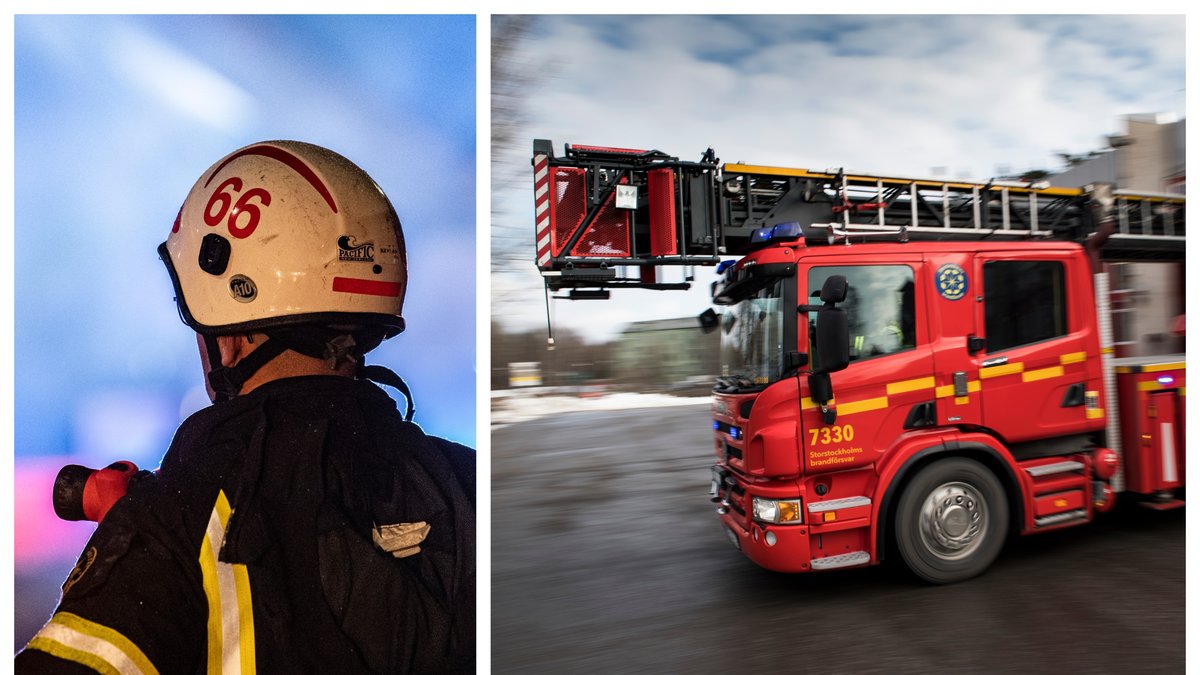 Det brinner i ett flerfamiljshus i Skäggetorp i Linköping.