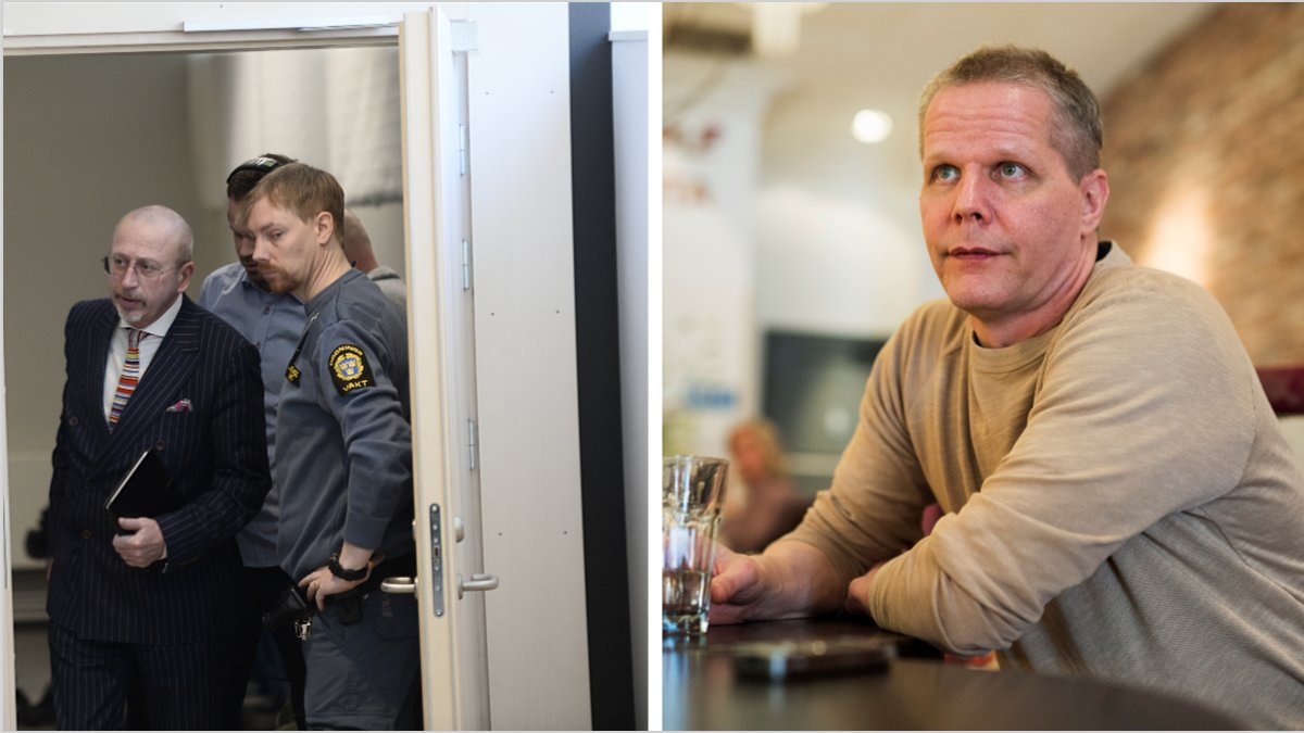 Man som sitter ner. 