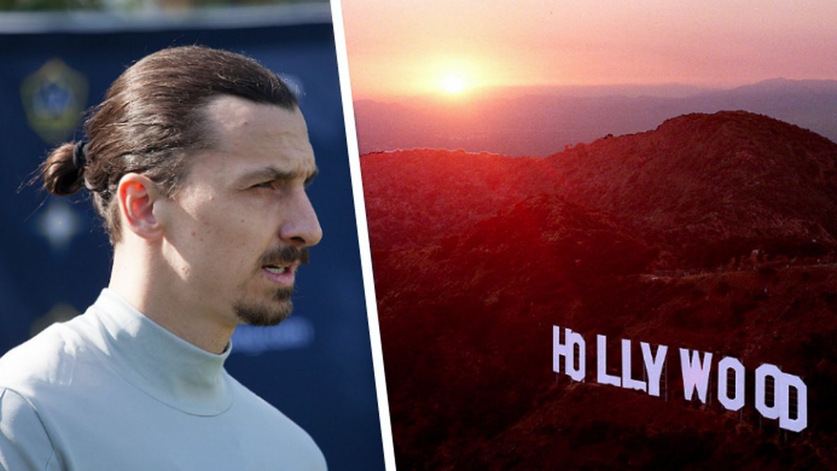 Zlatan och Hollywood-skylten