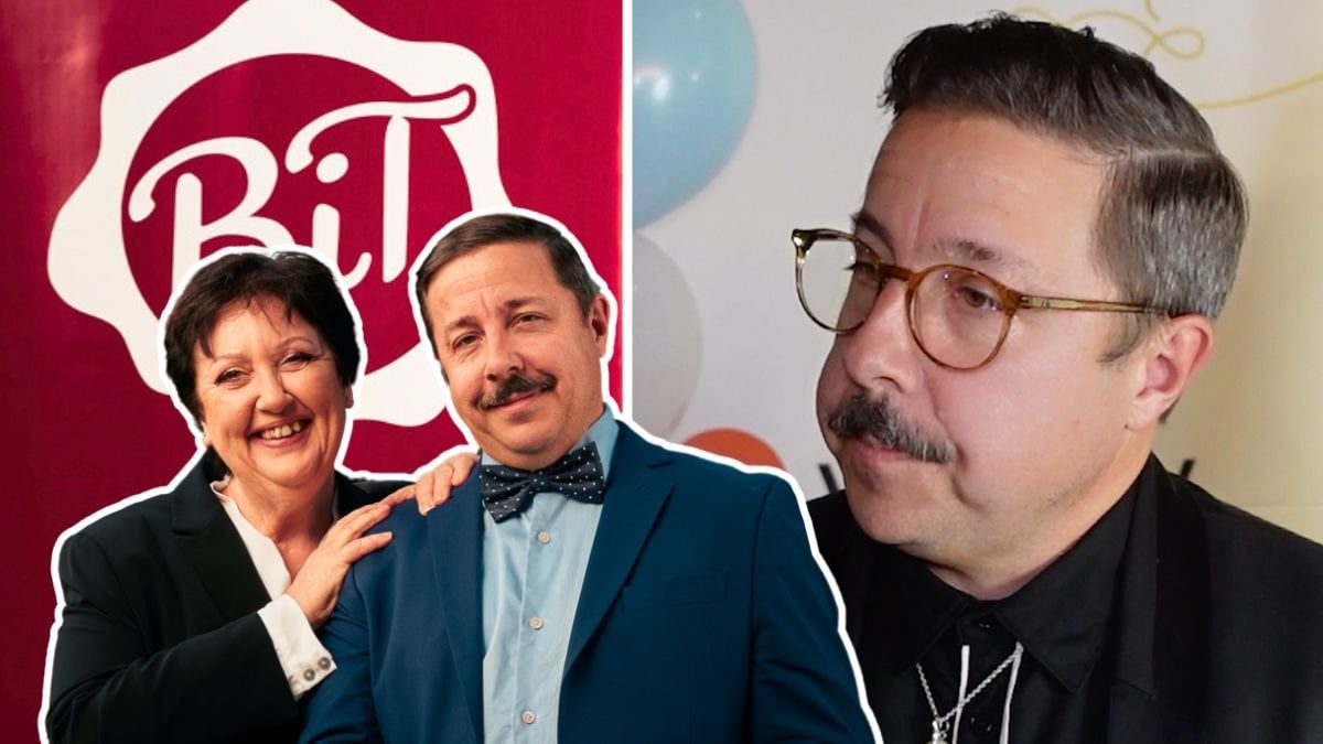 David Sundin och Babben Larsson framför Bäst i test-loggan och en närbild på David Sundin