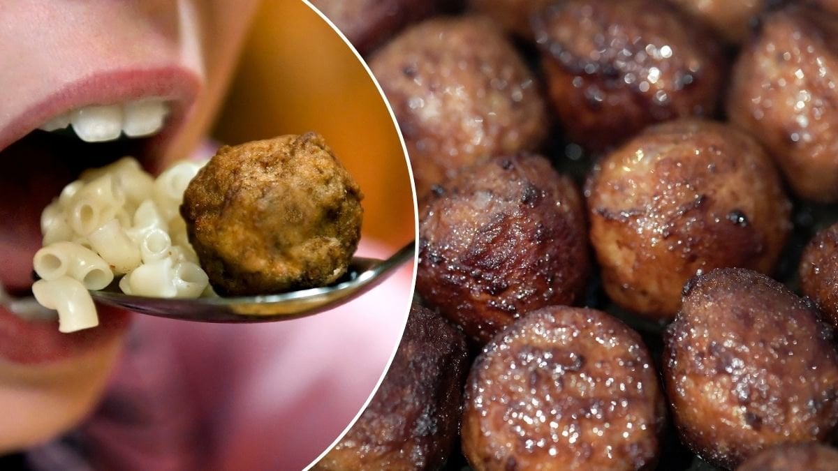 Bilder på köttbullar.