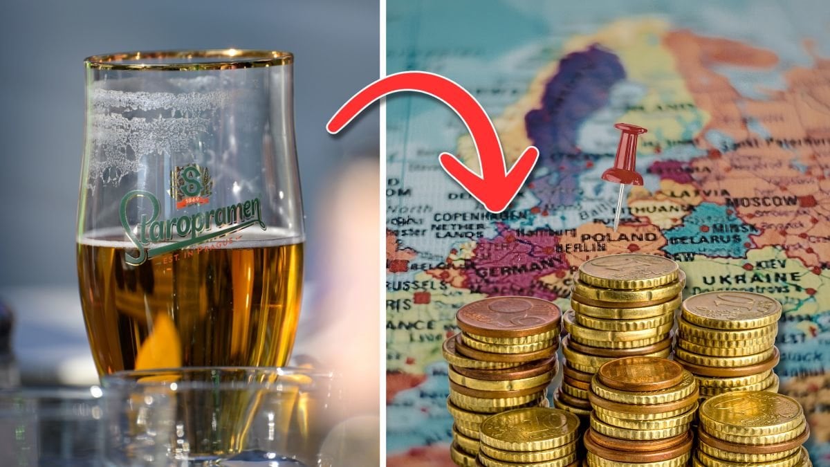 Öl och en karta på Europa.