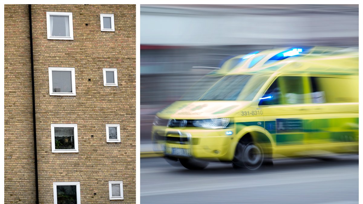 Barnet dog efter ett fall från ett fönster i Nässjö.