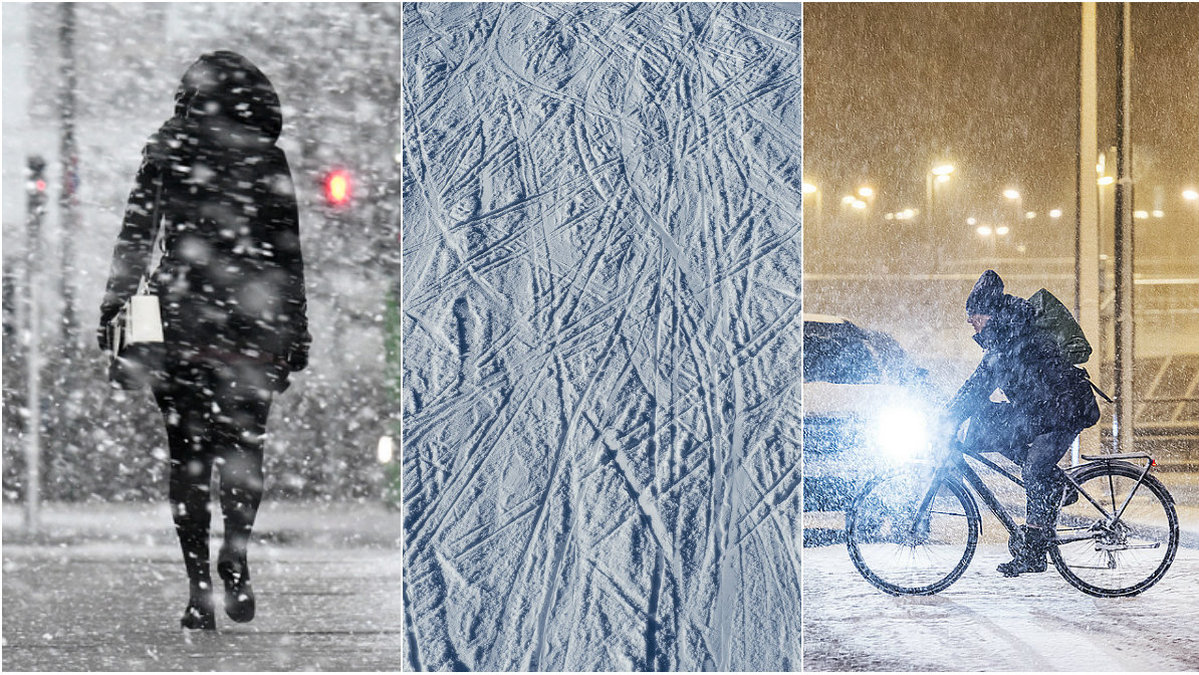 Kraftigt snöfall väntas i Jämtlands län. 
