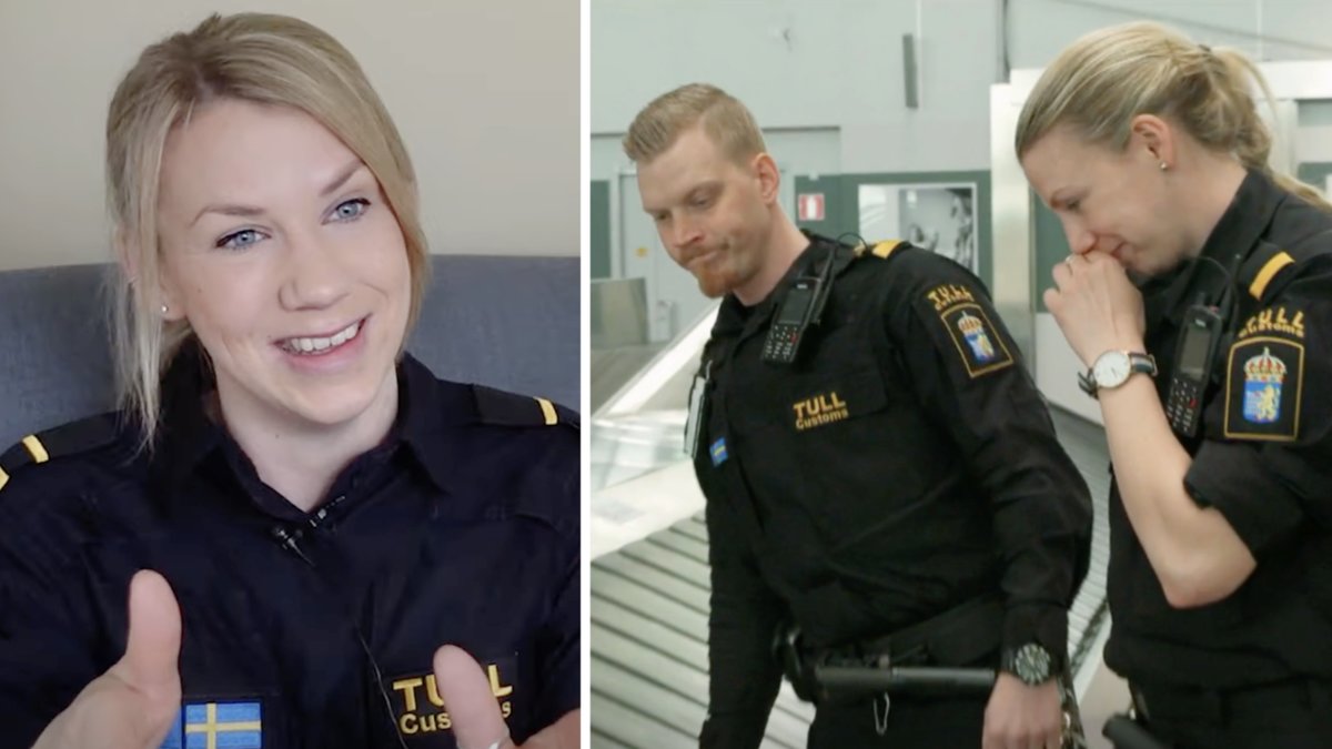 Mimmi jobbar i tullfiltret på Arlanda och medverkar i Gränsbevakarna Sverige
