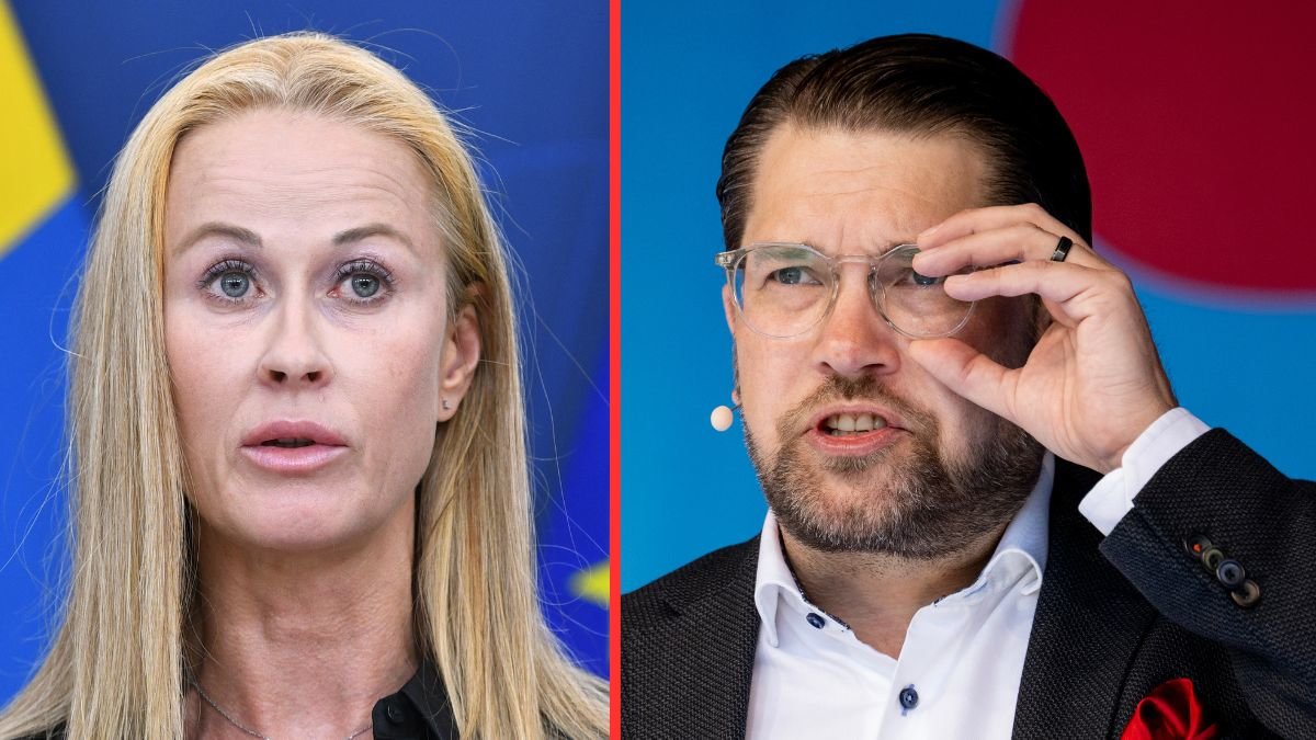 Katja Nyberg och Jimmie Åkesson.