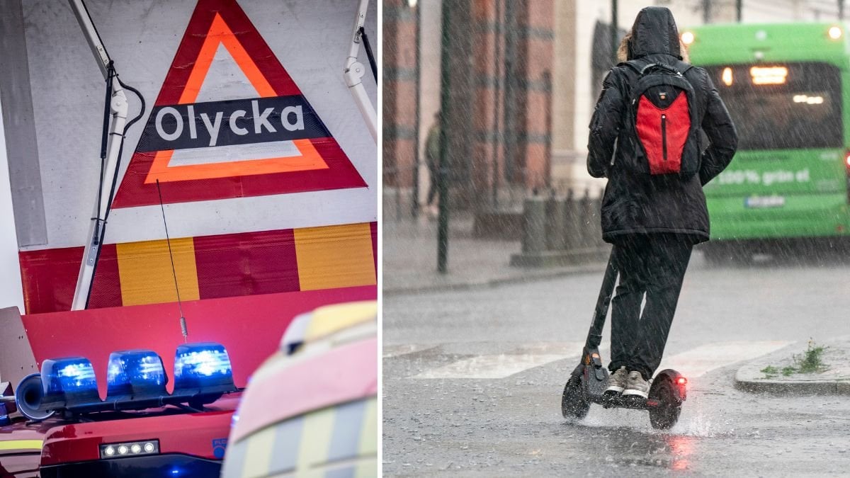 Olycka och elsparkcykel.