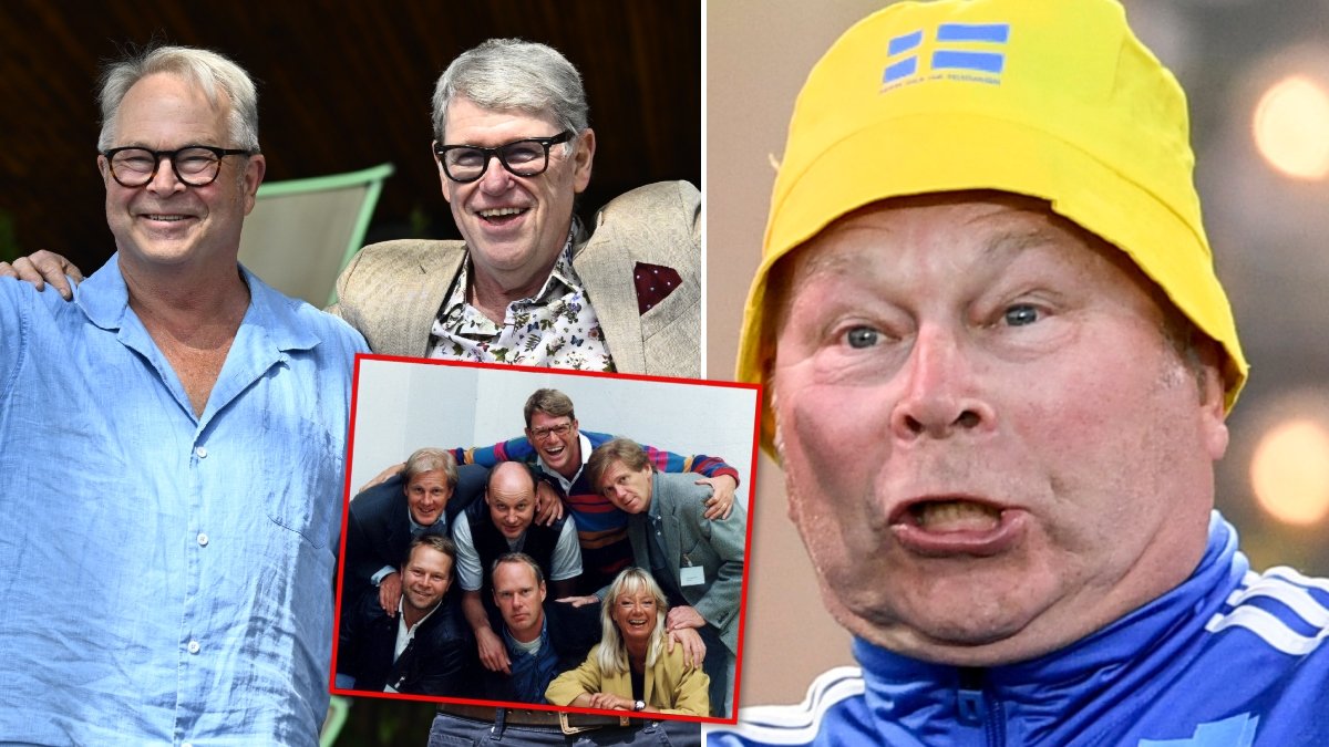 Per Fritzell tillsammans med Jan Rippe under presentationen av Allsång på Skansen 2025, Artistgruppen Galenskaparna och After Shave samt Per Fritzell under Allsång 2020. 
