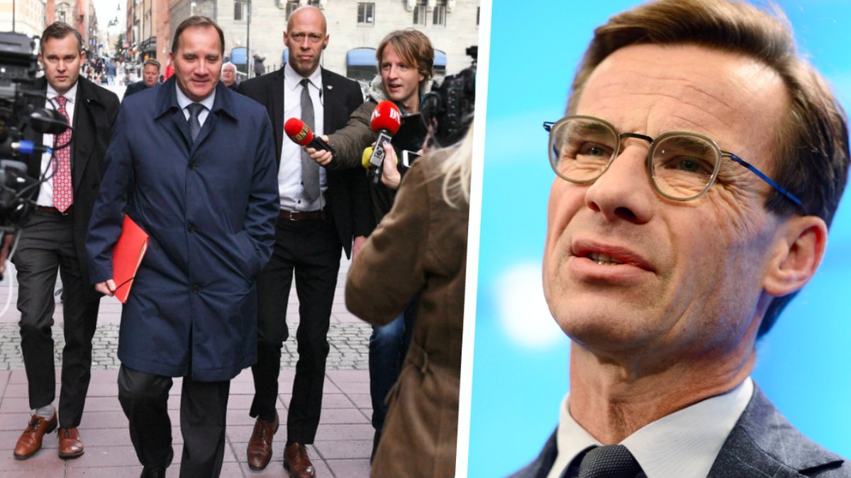 Stefan Löfven och Ulf Kristersson. Montage. 