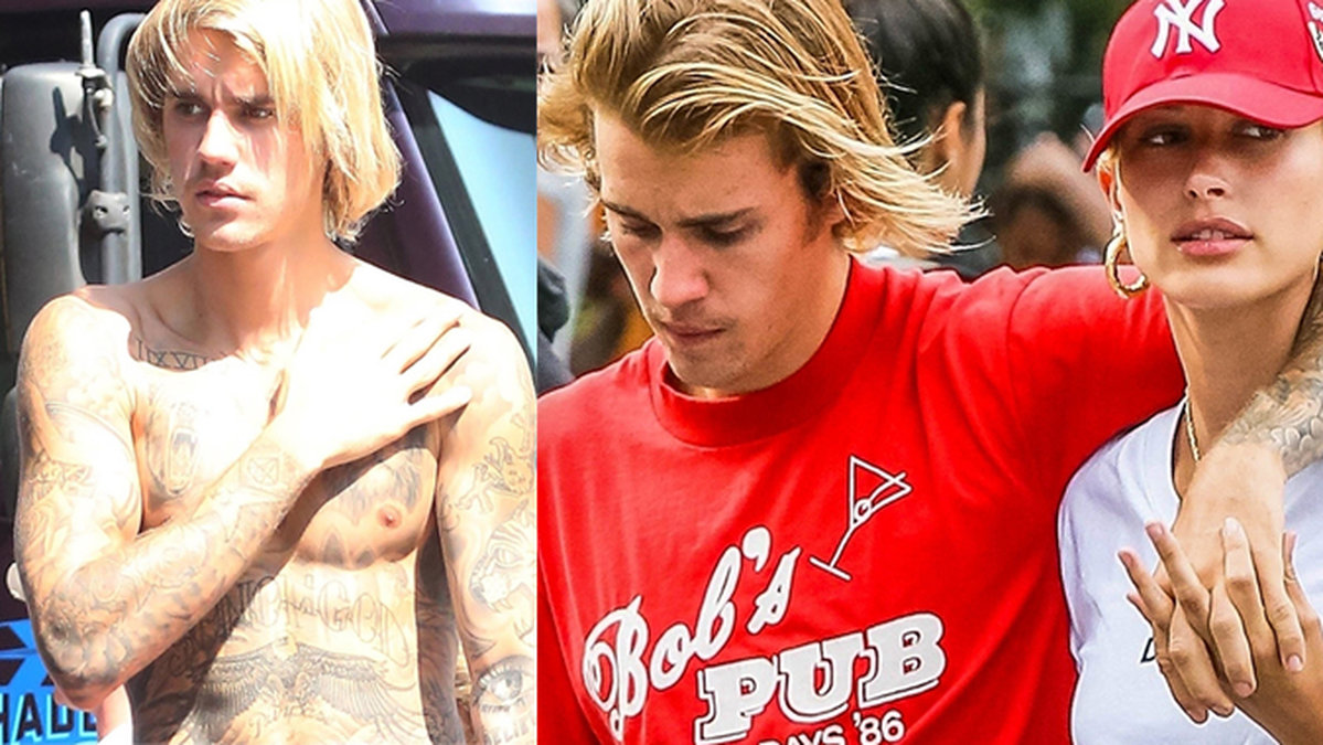 Justin Bieber och Hailey Baldwin i New York.