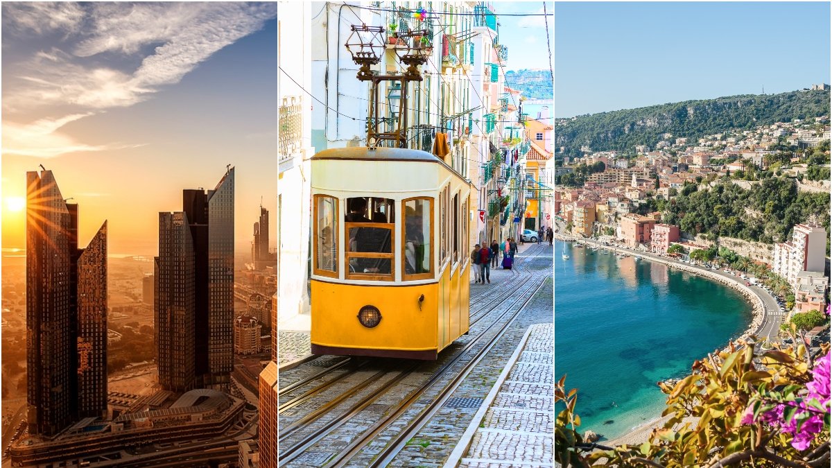Dubai, Lissabon och Nice