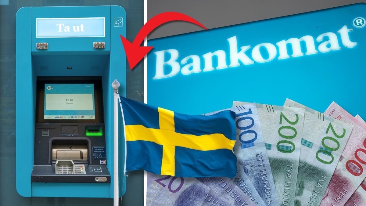 Bankomat och kontanter.