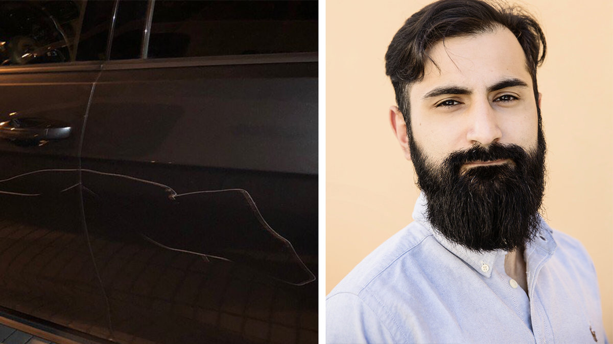 Hanif Balis bil vandaliserad igen.