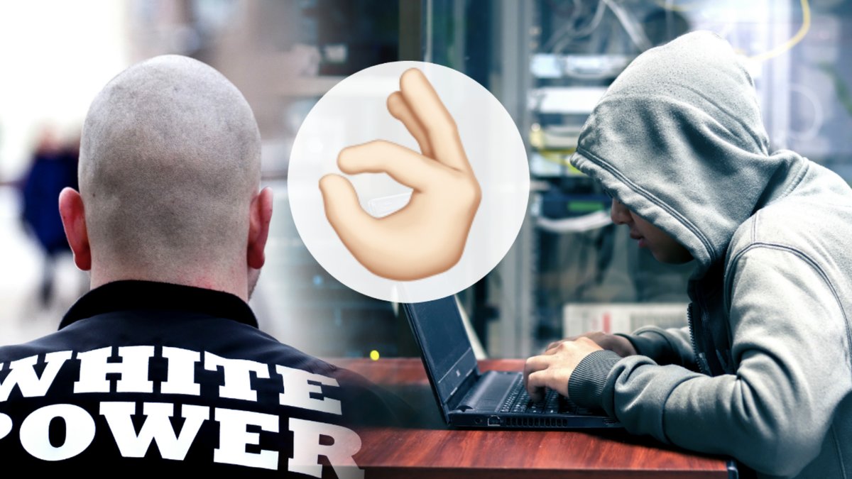 Vit maktgrupper använder symbolen för ok. 