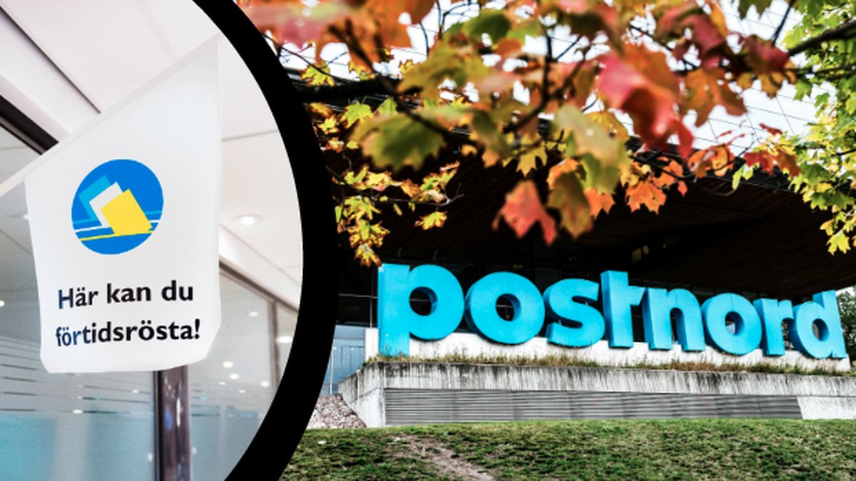 Flagga för förtidsröstning, Postnord.