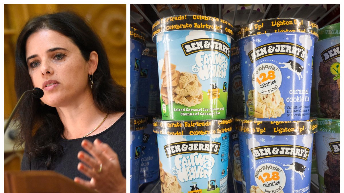 Ben & Jerry's stoppar försäljningen av glass i flera områden i Israel.