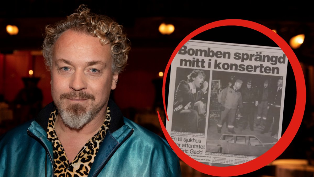 Under en av Eric Gadds konserter sprängdes en bomb