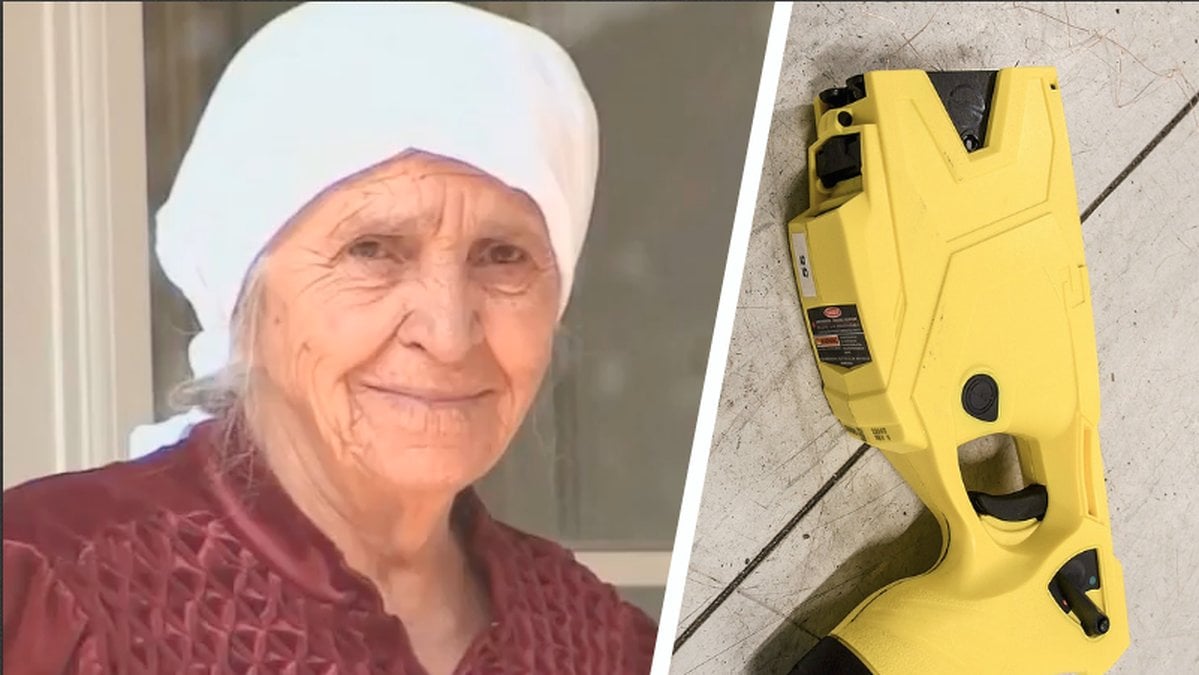 Polisen sköt en 87-årig mormor med elpistol, hon rensade ogräs i sin trädgård.