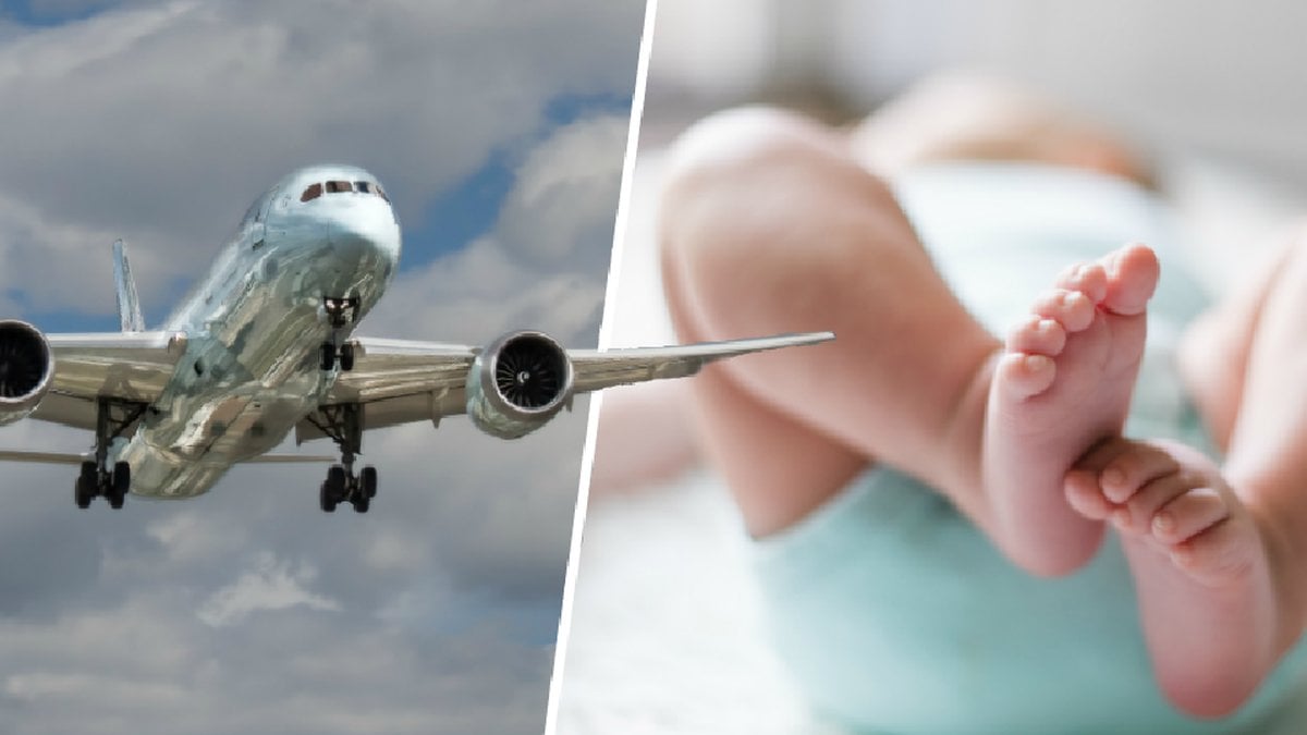 Dött spädbarn hittades på flygplanstoalett