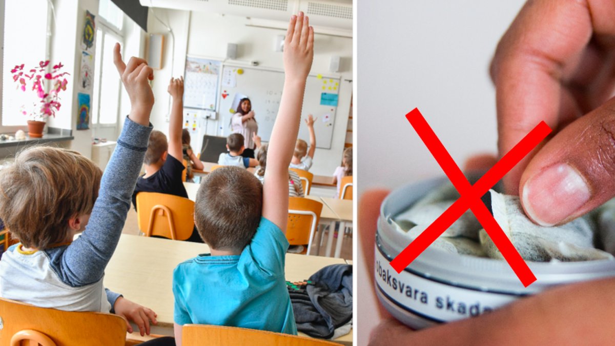 Genrebild på snus och skola.