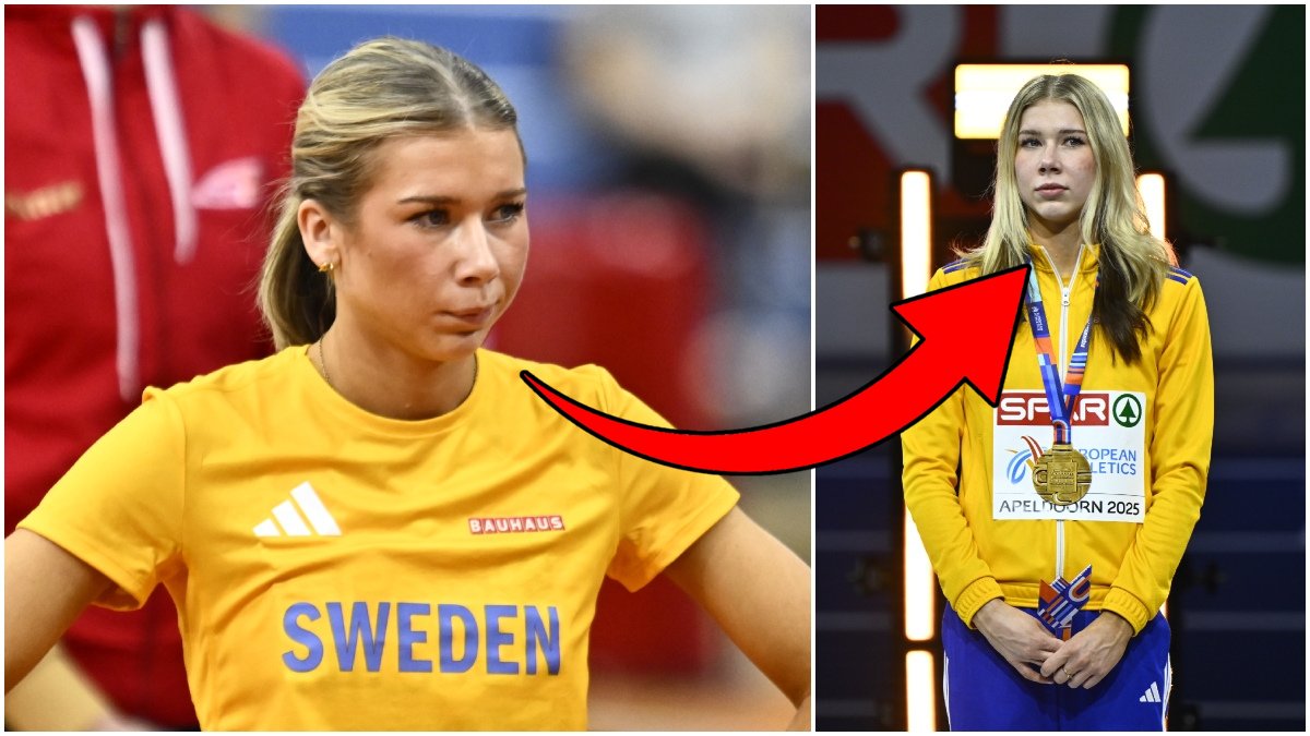 Engla Nilsson i samband med inomhus-EM 2025.