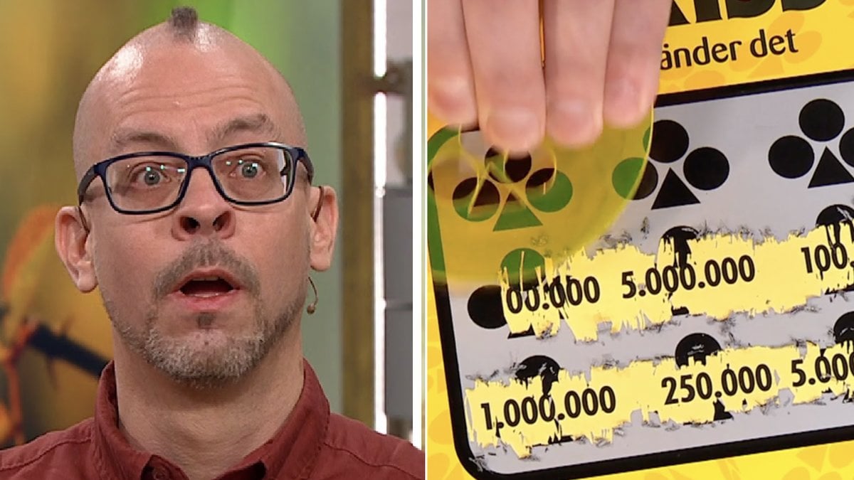 Jonas blev rejält chockad av trissvinsten han skrapade fram i Nyhetsmorgon. 