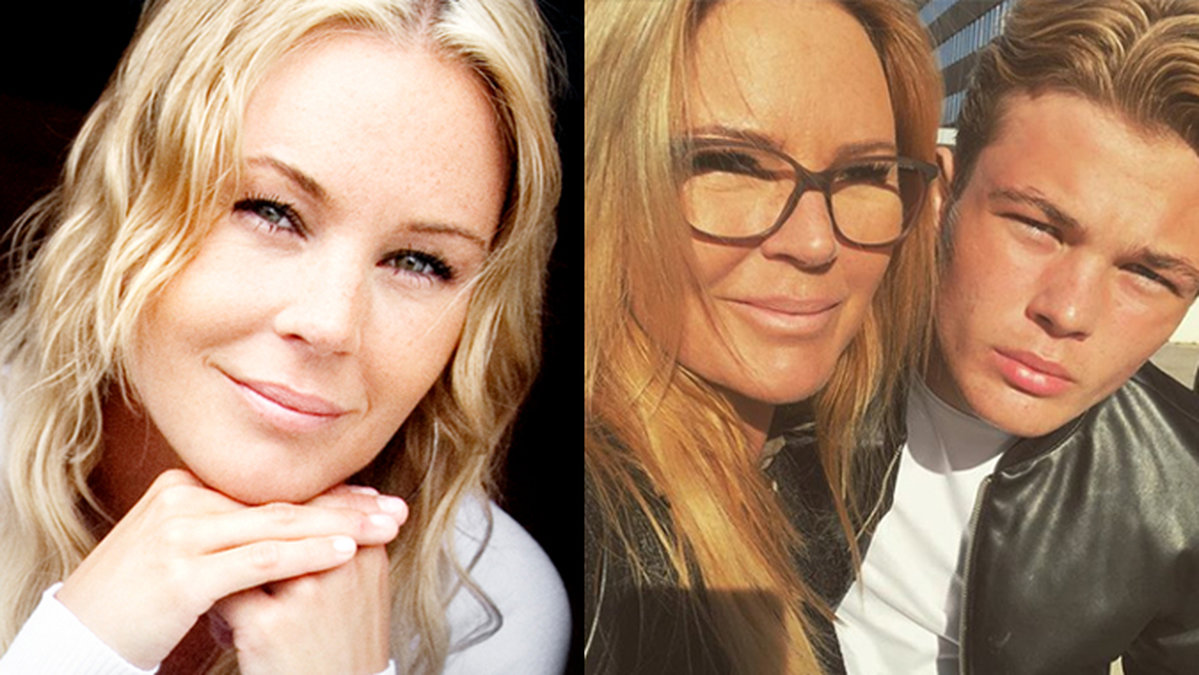 Magdalena Graaf och sonen Lance Hedman.