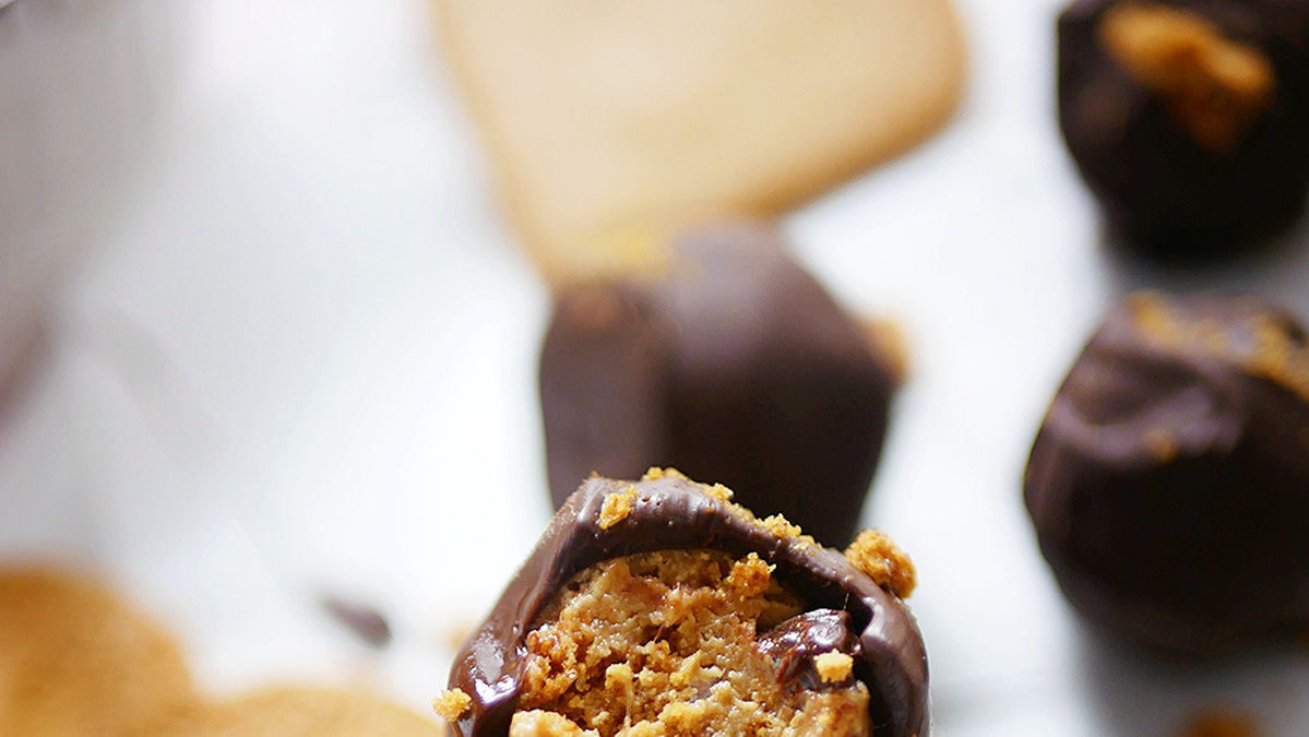 Pepparkakstryfflar med choklad